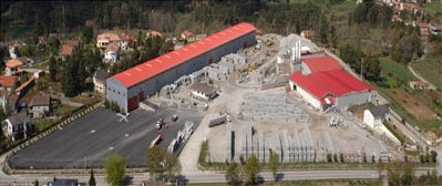 Vista aérea da fábrica da Flaviarte em Vila Real